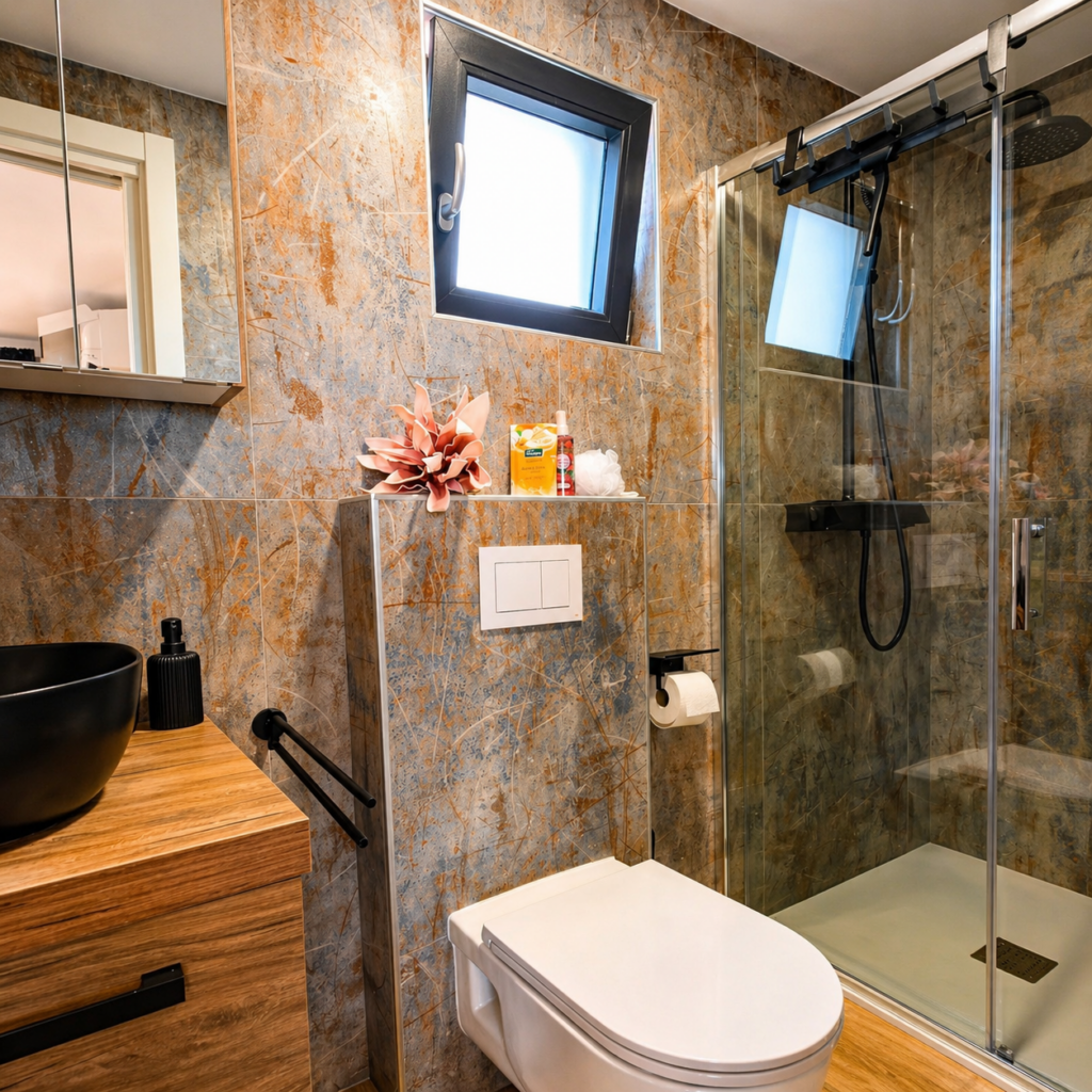 komfortable ebenerdige Dusche Beach House Gabriela
