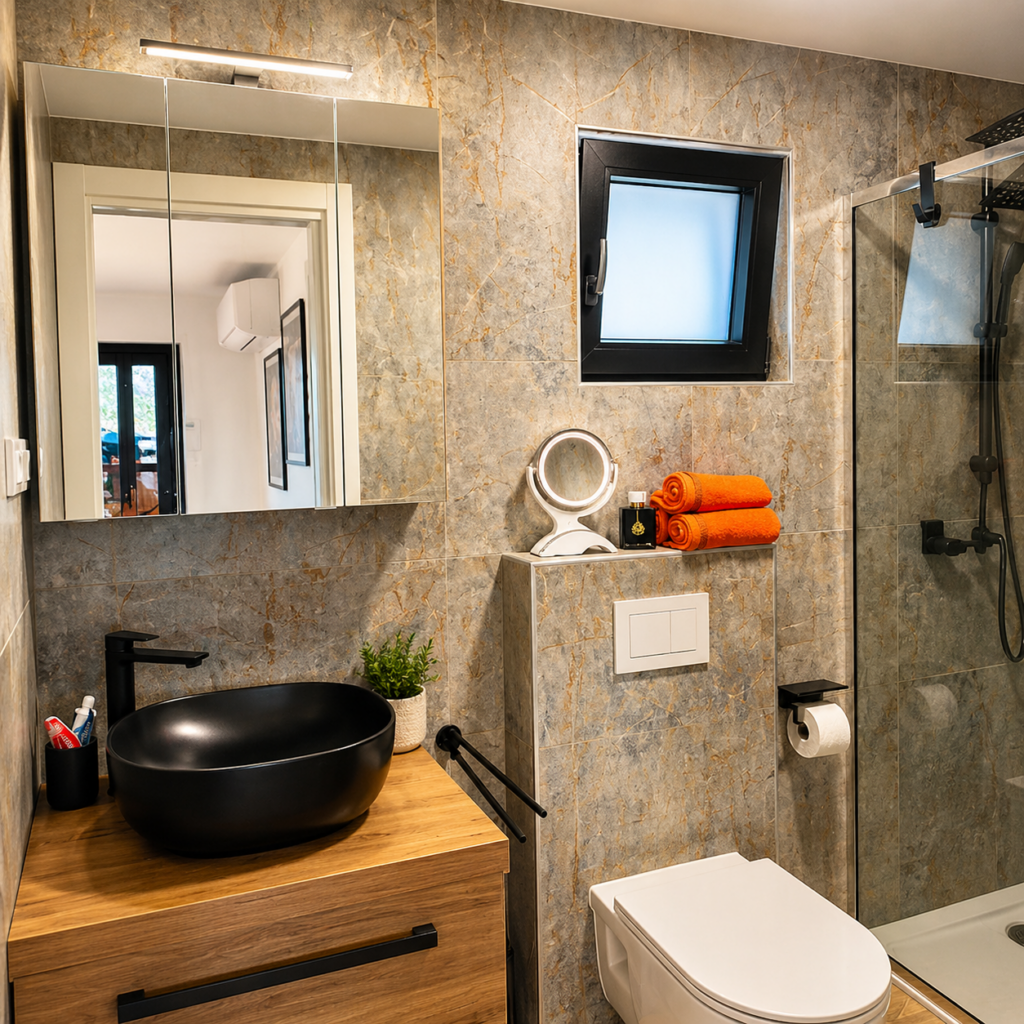 Badezimmer mit WC und großer Dusche Beach House Gabriela