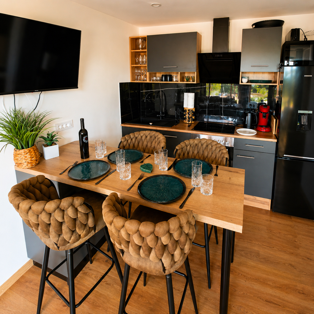 moderne Küche im Beach House Gabriela