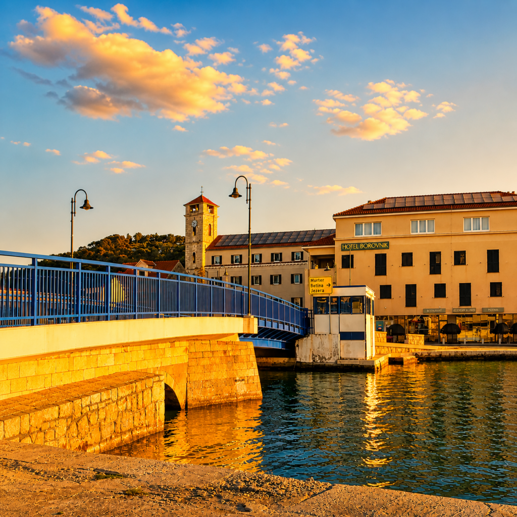 Tisno- Kroatien Brücke Tisno-Zentrum Beach House Gabriela
